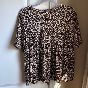 Cheetah maternity top